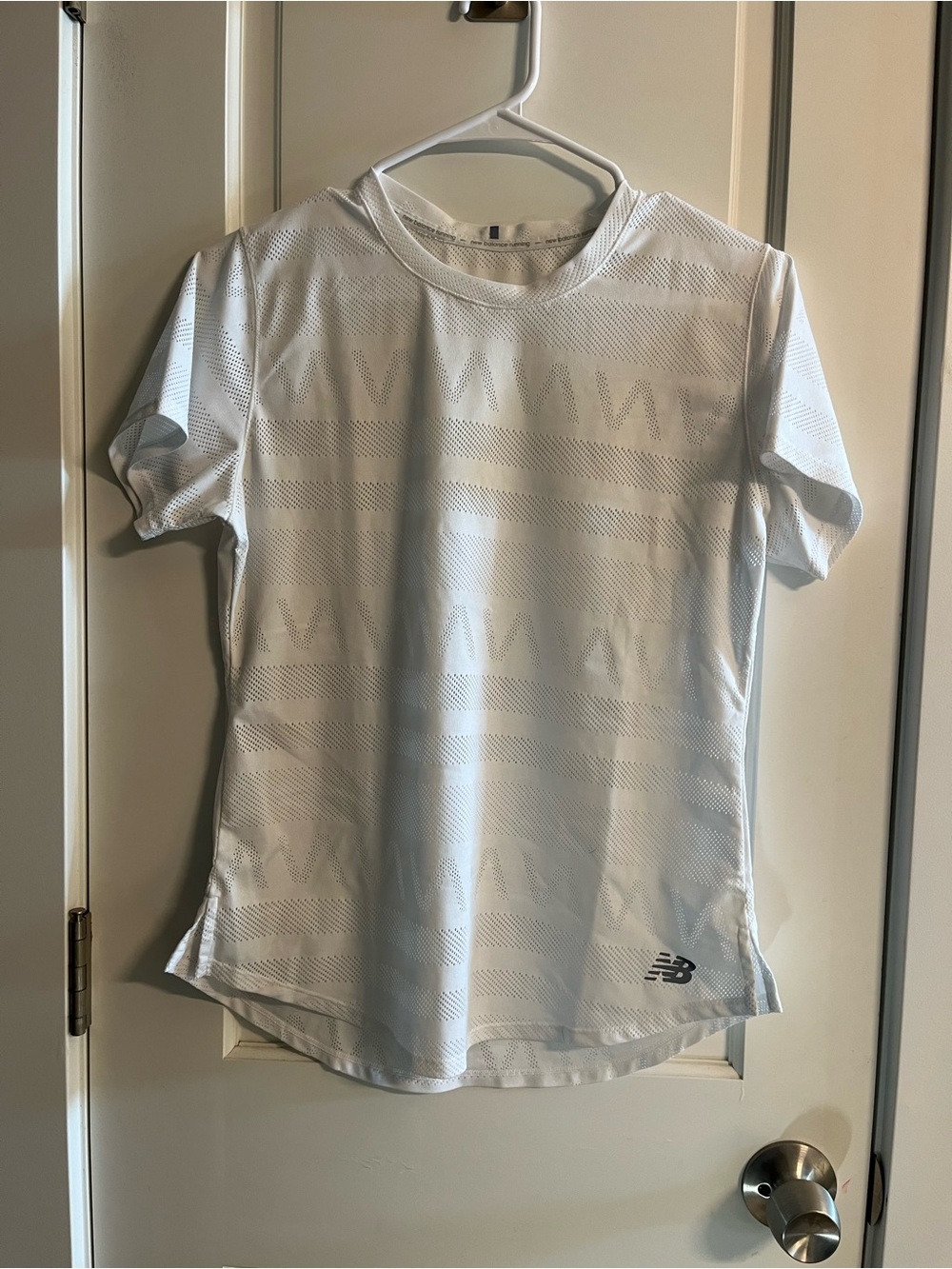 New Balance White Women's Short-Sleeve Athletic Top